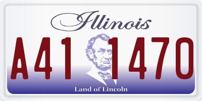 IL license plate A411470