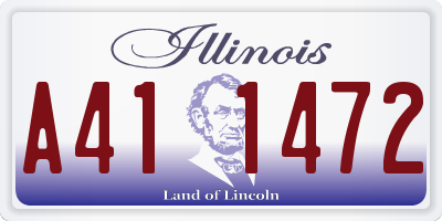 IL license plate A411472