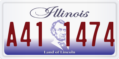 IL license plate A411474
