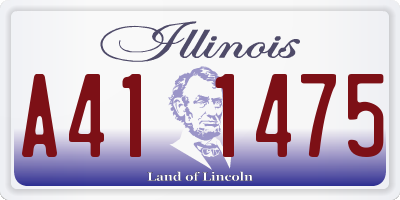 IL license plate A411475