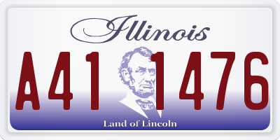 IL license plate A411476