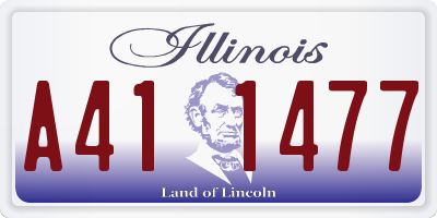 IL license plate A411477