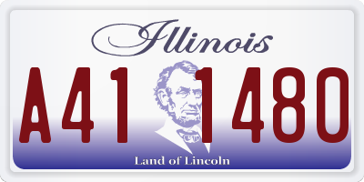 IL license plate A411480