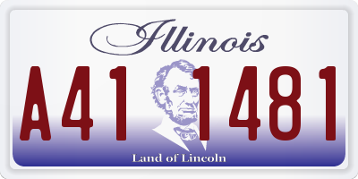 IL license plate A411481