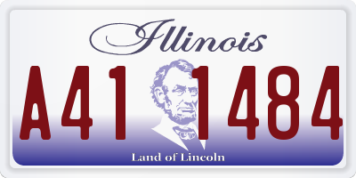 IL license plate A411484