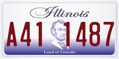 IL license plate A411487