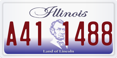 IL license plate A411488
