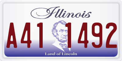 IL license plate A411492