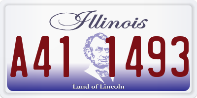 IL license plate A411493