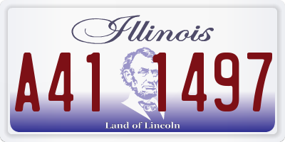 IL license plate A411497