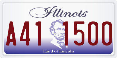 IL license plate A411500