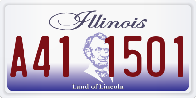 IL license plate A411501
