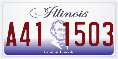 IL license plate A411503