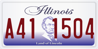 IL license plate A411504