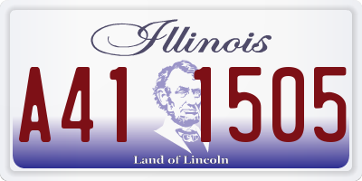 IL license plate A411505