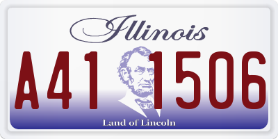 IL license plate A411506