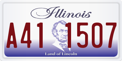 IL license plate A411507