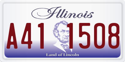 IL license plate A411508