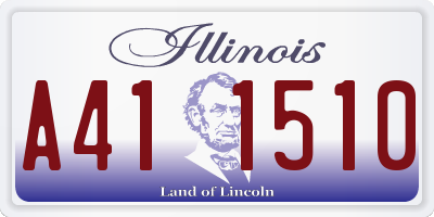 IL license plate A411510