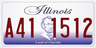 IL license plate A411512