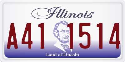 IL license plate A411514