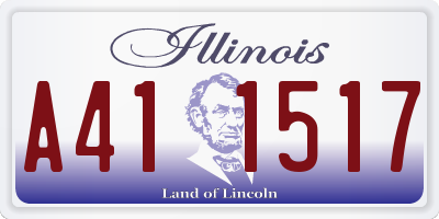 IL license plate A411517