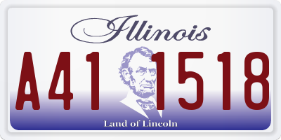 IL license plate A411518