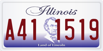 IL license plate A411519