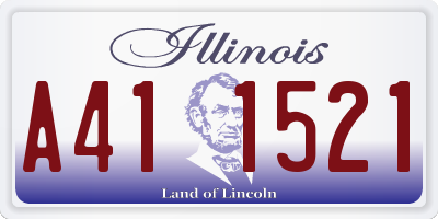 IL license plate A411521