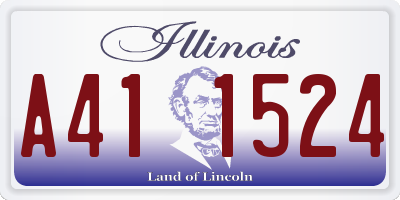 IL license plate A411524