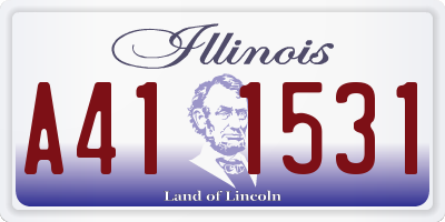 IL license plate A411531