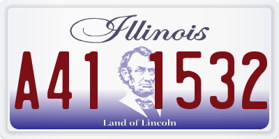 IL license plate A411532