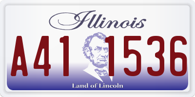 IL license plate A411536