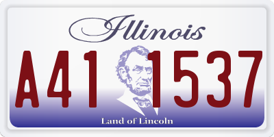 IL license plate A411537