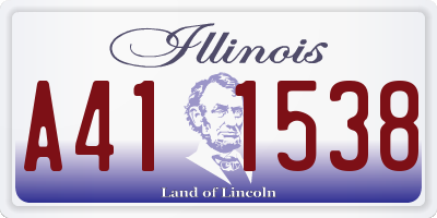 IL license plate A411538