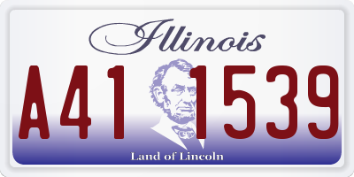 IL license plate A411539