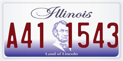 IL license plate A411543