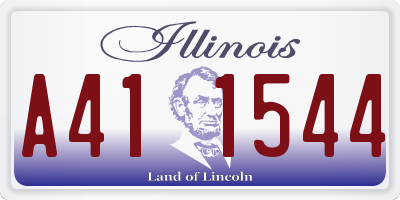IL license plate A411544