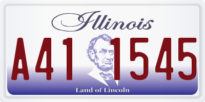 IL license plate A411545
