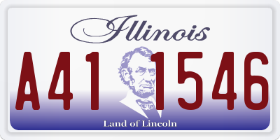 IL license plate A411546
