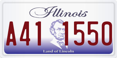 IL license plate A411550