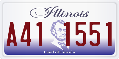 IL license plate A411551