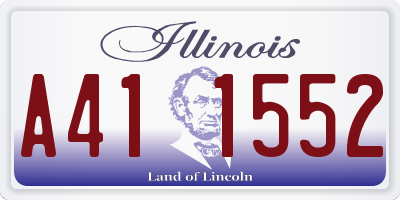 IL license plate A411552