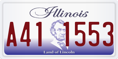 IL license plate A411553