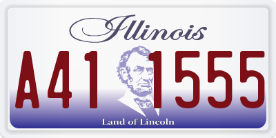 IL license plate A411555