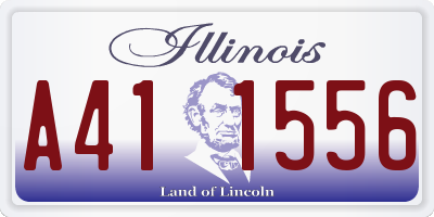IL license plate A411556