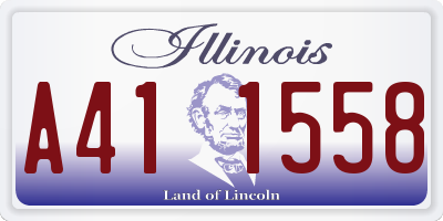 IL license plate A411558