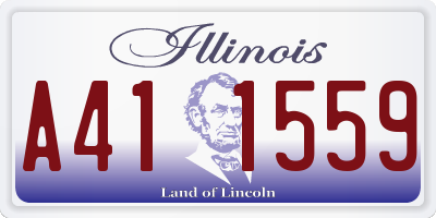 IL license plate A411559