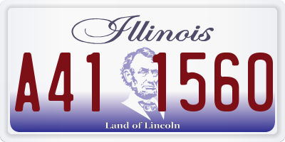 IL license plate A411560