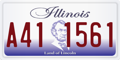 IL license plate A411561